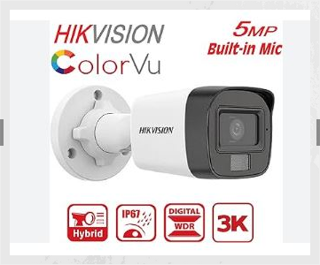 BULLET HIKVISION 5MP 3K 2.8MM SMART HYBRID LIGHT MICROFONO